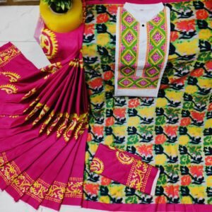 চান্দুরি সিল্ক নতুন শাড়ি(কাপল ড্রেস)