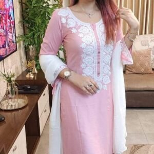 ইন্ডিয়ান আরি সুতার কাজ করা রেডিমেড থ্রি পিস