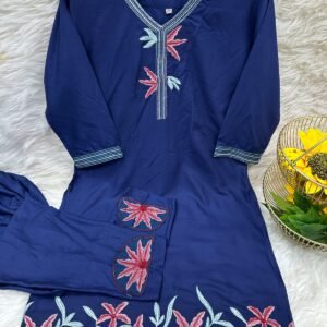 Embroidery Cotton Co-Ord Set(টু পিস)