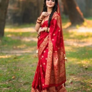 Japani Silk Skin Print Sharee with Blouse Piece