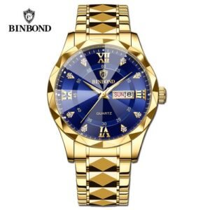 BINBOND 2521 Luxury Brand Luminous Quartz Watch For Men