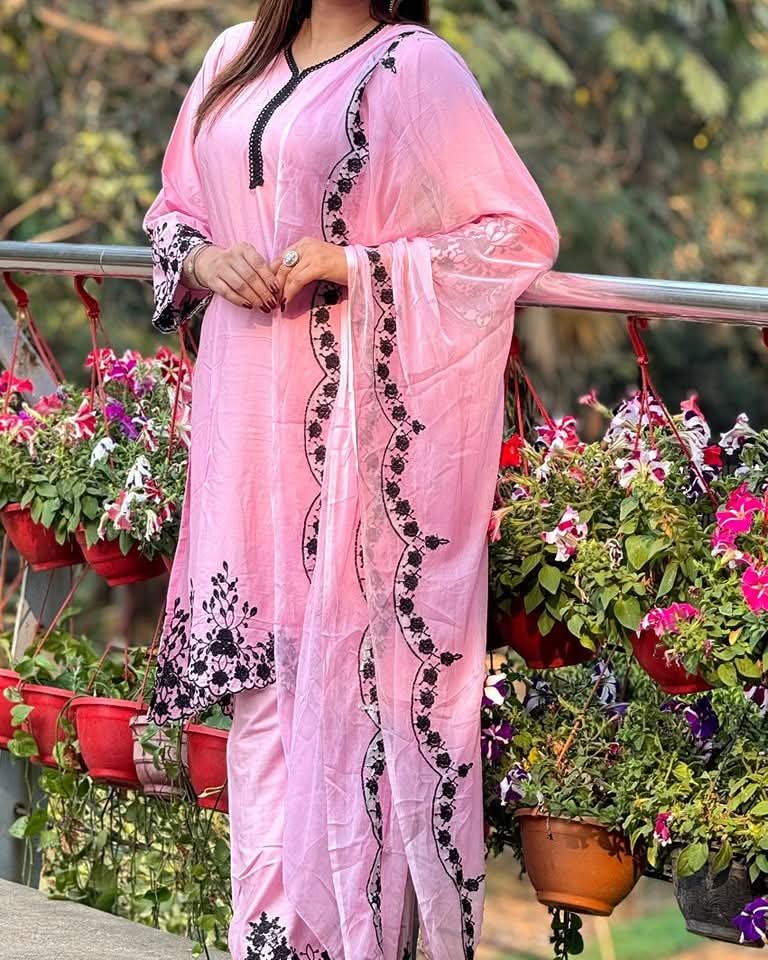 তাঁতাল কাটোওয়ার্ক এমব্রয়ডারি থ্রি পিস