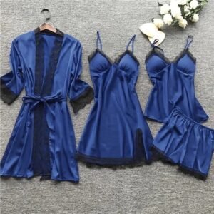 Exclusive Night Wear Satin Adjustable Night Dress Set