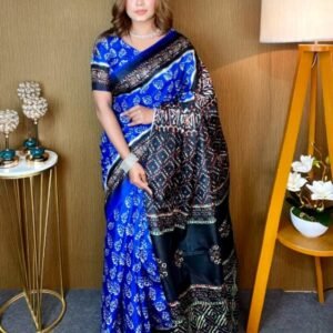 Elegance wrapped in tradition — this rich silk saree