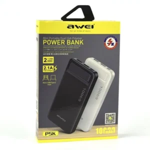 AWEI P5K 10000mAh Mini Portable Dual Usb Polymer Fast Charging Power Bank
