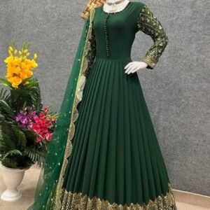 ডিমেড জর্জেট এমব্রয়ডারি পার্টি ড্রেস