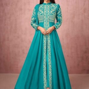 রেডিমেড জর্জেট এমব্রয়ডারি পার্টি ড্রেস