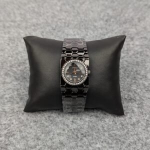 Elegant Golden Ladies Quartz Watch with Crystal Bezel – Premium Bracelet Design