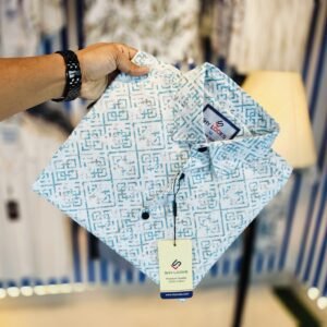 *China Pure Black Magnet Cotton Full sleeve Shirt*