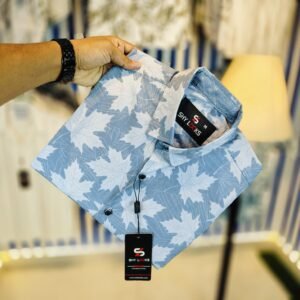 *China Pure Black Magnet Cotton Full sleeve Shirt*