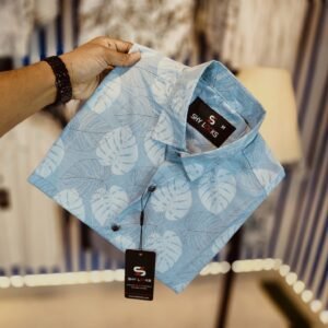 *China Pure Black Magnet Cotton Full sleeve Shirt*