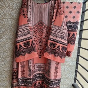 Ready Made Pure dubai silk Digital Print Three Piece