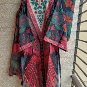 Ready Made Pure dubai silk Digital Print Three Piece