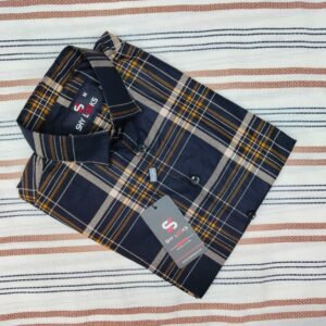 *Shy Looks Pure Cotton full Sleeve Check & Print Shirt for Men's*