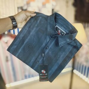 Black Pure Cotton Full sleeve Shirt