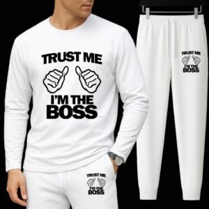 Long Sleeve Drop Shoulder Tshirt and Trouser Set