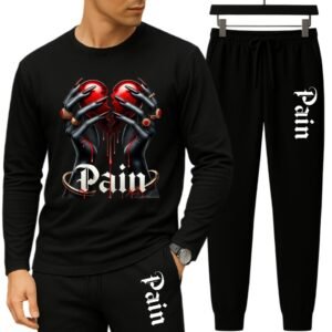 Long Sleeve Drop Shoulder Tshirt and Trouser Set
