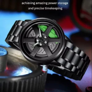 Men's Car Wheel Watch(মাঝখানে চাকা ঘুরবে