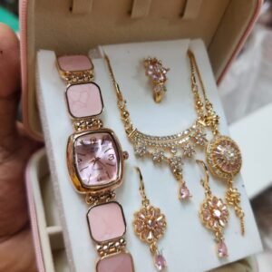 ❤️ নজরকাড়া ৬-ইন-১ জুয়েলারি ও ওয়াচ সেট ❤️