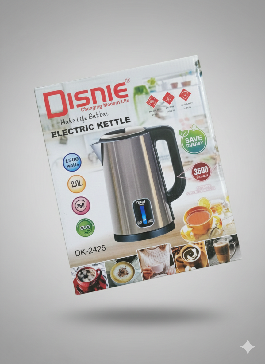 DISNIE ইলেকট্রিক কেটলি (মডেল: DK-2427) - স্টাইলিশ ও সুবিধাজনক