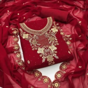 প্রিমিয়াম জর্জেট এমব্রয়ডারি থ্রি -পিস