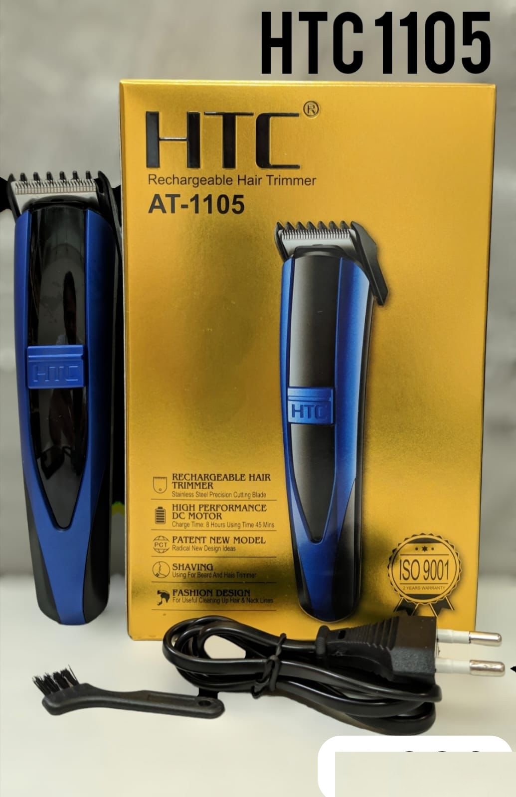 HTC AT-1105 ব্লু কর্ডলেস বিয়ার্ড ট্রিমার এবং হেয়ার ক্লিপার - Image 2