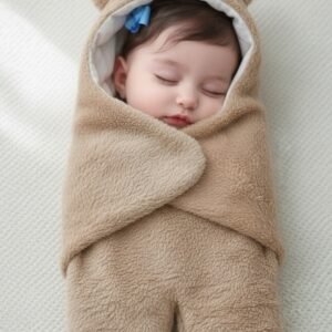 ​🧸 প্রিমিয়াম বিয়ার-স্টাইল বেবি সোয়্যাডল ব্ল্যাঙ্কেট