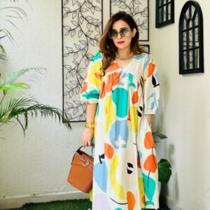 এক্সক্লুসিভ লিনেন এমব্রয়ডারি ওয়ান পিস