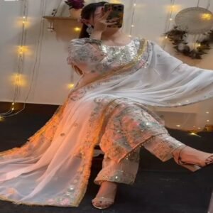 প্রিমিয়াম জর্জেট সিকোয়েন্স এমব্রয়ডারি সালোয়ার কামিজ