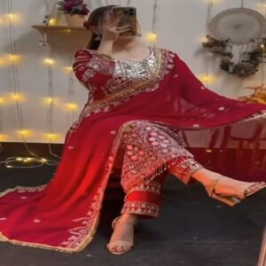 প্রিমিয়াম জর্জেট সিকোয়েন্স এমব্রয়ডারি সালোয়ার কামিজ