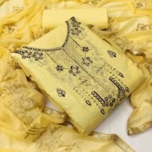 প্রিমিয়াম সিকোয়েন্স এমব্রয়ডারি জর্জেট সালোয়ার কামিজ