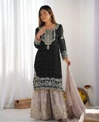 প্রিমিয়াম জর্জেট এমব্রয়ডারি সালোয়ার কামিজ