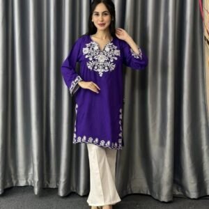 এমব্রয়ডারি মাইক্রো বাটার ওয়ান পিস(প্যান্ট হবে না)