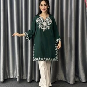 এমব্রয়ডারি মাইক্রো বাটার ওয়ান পিস(প্যান্ট হবে না)