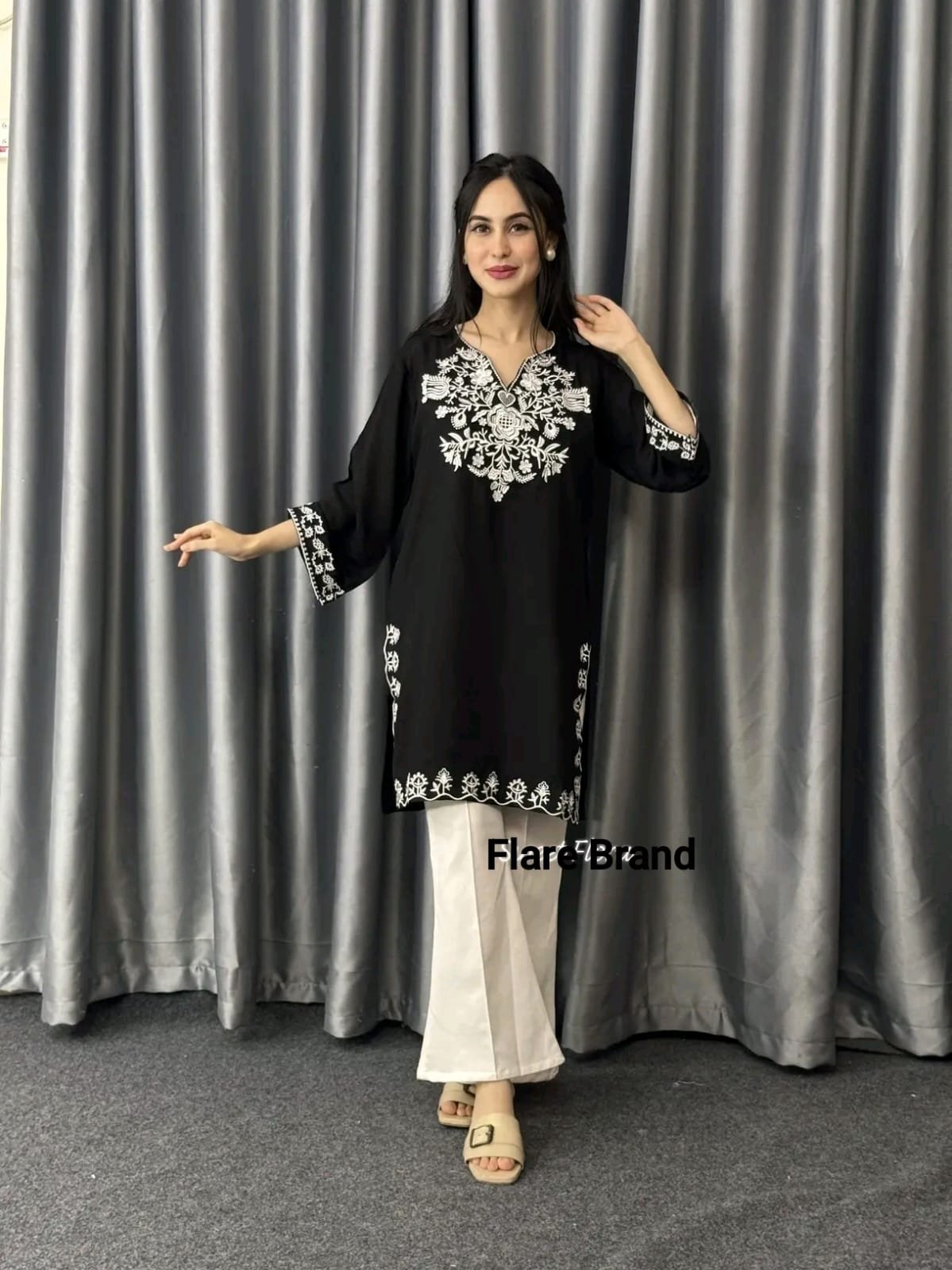 এমব্রয়ডারি মাইক্রো বাটার ওয়ান পিস(প্যান্ট হবে না)