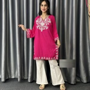 এমব্রয়ডারি মাইক্রো বাটার ওয়ান পিস(প্যান্ট হবে না)