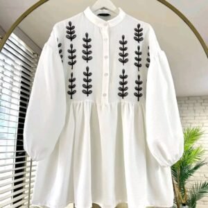 এলিগেন্ট এমব্রয়ডারি মাইক্রো বাটার ওয়ান পিস