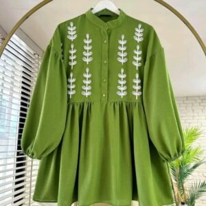 এলিগেন্ট এমব্রয়ডারি মাইক্রো বাটার ওয়ান পিস