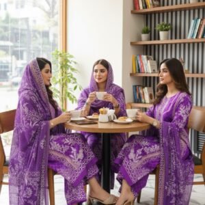 ​🌸 প্রিমিয়াম দুবাই সফট সিল্ক থ্রি-পিস 🌸