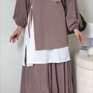 Double Part Fita Borkha Set