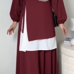 Double Part Fita Borkha Set