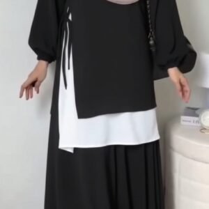 Double Part Fita Borkha Set