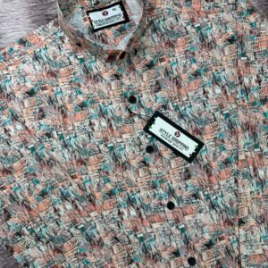 👕 প্রিমিয়াম ডিজিটাল প্রিন্ট ক্যাজুয়াল শার্ট (Snap Button)