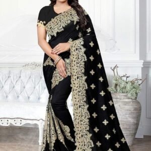 ইন্ডিয়ান জর্জেট শাড়ি ব্লাউজ পিস সহ