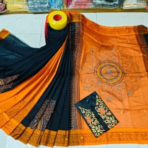 টাঙ্গাইল ধুপিয়ান সিল্ক শাড়ি পাঞ্জাবির কাপল ড্রেস