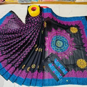 টাঙ্গাইল ধুপিয়ান সিল্ক শাড়ি পাঞ্জাবির কাপল ড্রেস