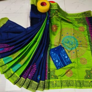 টাঙ্গাইল ধুপিয়ান সিল্ক শাড়ি পাঞ্জাবির কাপল ড্রেস