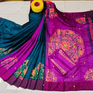 টাঙ্গাইল ধুপিয়ান সিল্ক শাড়ি পাঞ্জাবির কাপল ড্রেস