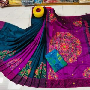 টাঙ্গাইল ধুপিয়ান সিল্ক শাড়ি পাঞ্জাবির কাপল ড্রেস