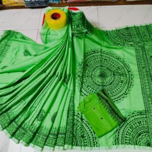 টাঙ্গাইল ধুপিয়ান সিল্ক শাড়ি পাঞ্জাবির কাপল ড্রেস